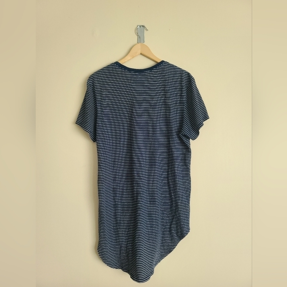 Reign +Storm blue and white stripped shirt dress size L - Picture 4 of 7
